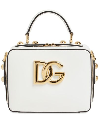 Dolce & Gabbana 3.5 Dg レザートップハンドルバッグ - ホワイト