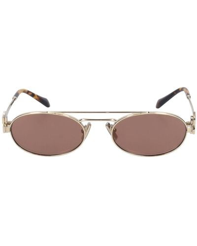 Miu Miu Round Metal Sunglasses - Brown