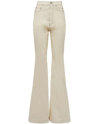 Rick Owens Bolan Stoned Denim Flared Jeans - Natural