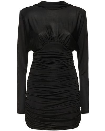 Saint Laurent Jersey Mini Dress - Black