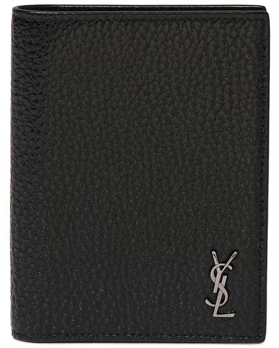 Saint Laurent Portafoglio ysl in pelle / monogramma - Nero