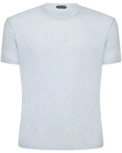 Tom Ford T-shirt Aus Baumwollmischung - Weiß