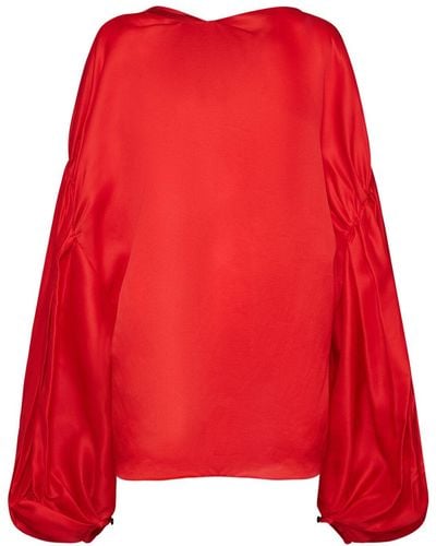 Khaite Quico Silk Shirt - Red