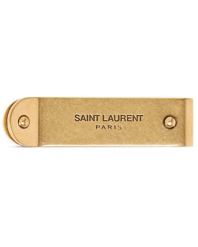 Saint Laurent Clip de metal con logo - Multicolor