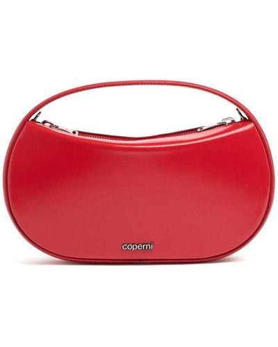 Coperni Small Sound Swipe Leather Top Handle Bag - Red