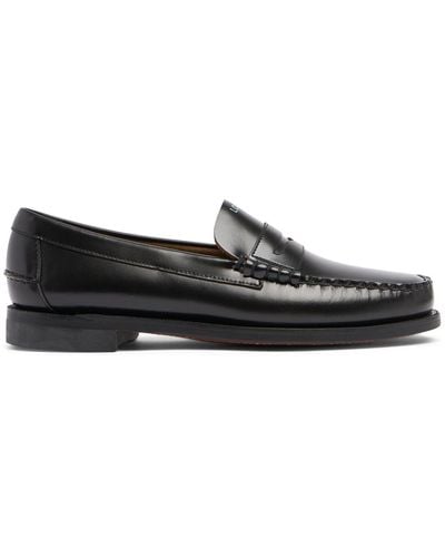 Sebago Dan Love/hate Smooth Leather Loafers - Black