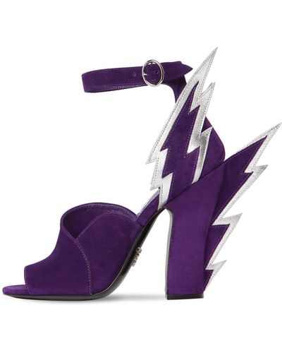 Prada Thunderbolt Sandals - Purple