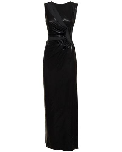 Baobab Vittoria Long Dress W/cut Outs - Black