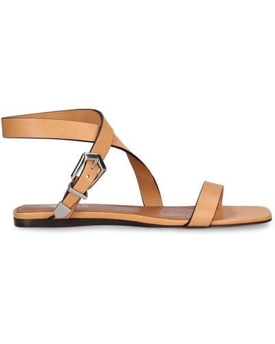 Paris Texas 10mm Lauren Leather Flat Sandals - Brown