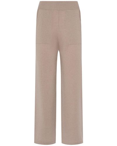 Max Mara Ghiro Wool & Cashmere Knitted Trousers - Natural