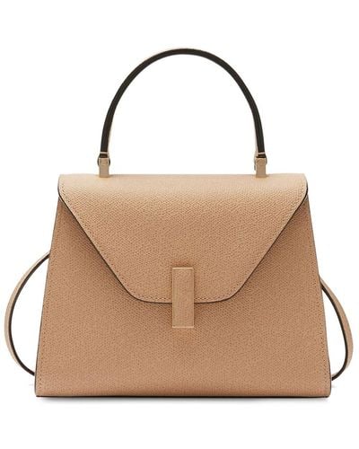Valextra Mini Iside Grained Leather Bag - Natural