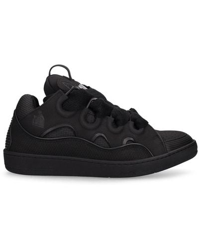 Lanvin Curb Textured Rubber Sneakers - Black