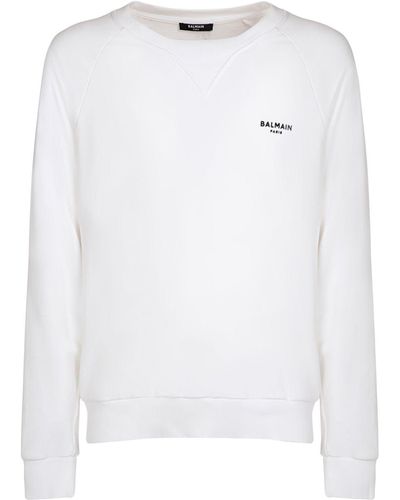 Balmain Sweatshirt Mit Logo - Weiß