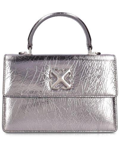 Off-White c/o Virgil Abloh Jitney 1.4 Leather Top Handle Bag - Grau