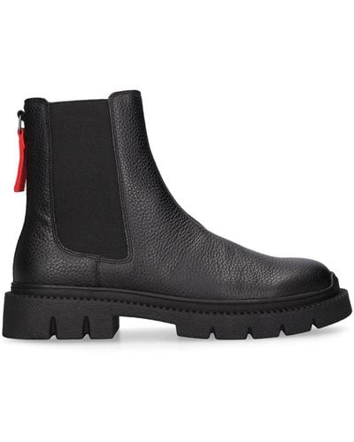 DIESEL D-troit Leather Chelsea Boots - Black
