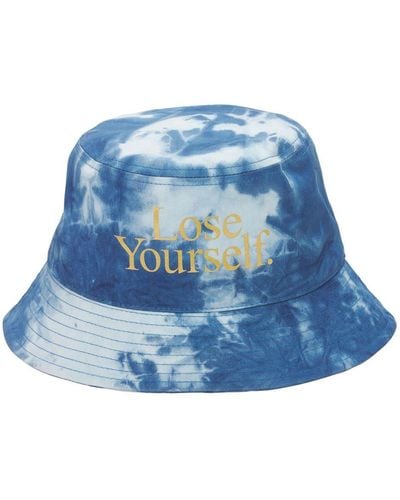 Rabanne Batik Tie Dye Cotton Bucket Hat - Blue