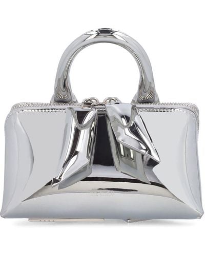 The Attico Small Friday Leather Top Handle Bag - White