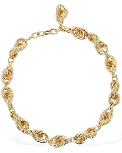 Jil Sander Wrinkled Chain Necklace - Metallic