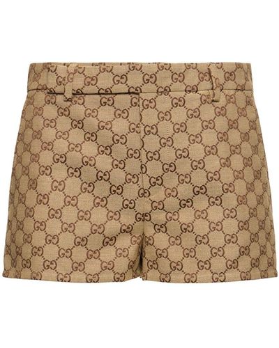 Gucci gg Canvas Shorts - Natural