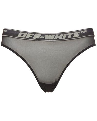 Off-White c/o Virgil Abloh Logo Band Mesh Briefs - Grey