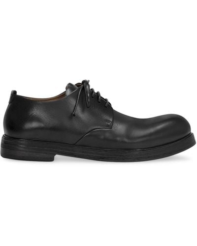 Marsèll Chaussures à lacets en cuir zucca zeppa - Noir