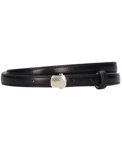 Lemaire 15mm Military Leather Belt - Black
