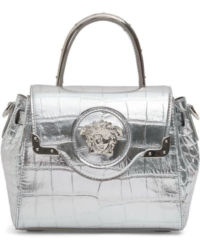 Versace Small Medusa エンボスレザーバッグ - メタリック