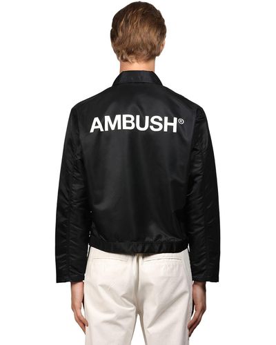 Ambush Logo Print Nylon Jacket - Black