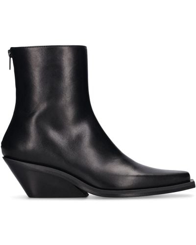 Ann Demeulemeester 55mm Rumi Leather Cowboy Ankle Boots - Black