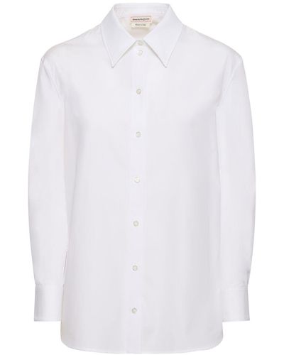 Alexander McQueen Piqué-hemd - Weiß
