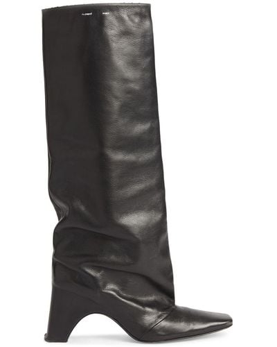 Coperni 85mm Bridge Leather Boots - Grey