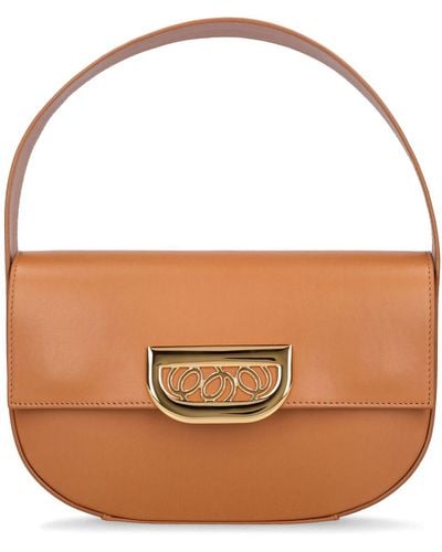 D'Estree Medium Martin Leather Top Handle Bag - Brown