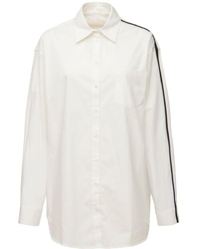 Peter Do Cotton Blend Poplin Classic Shirt - White
