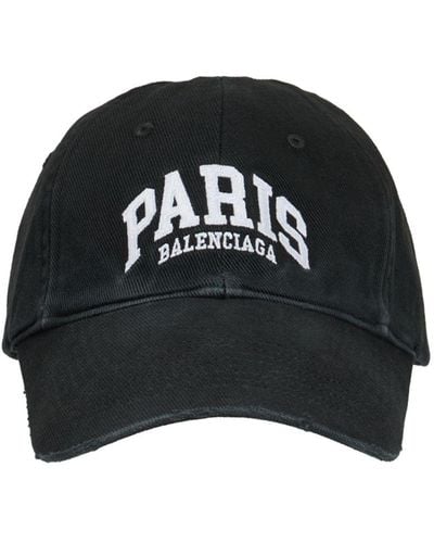 Balenciaga Paris City Cotton Cap - Black