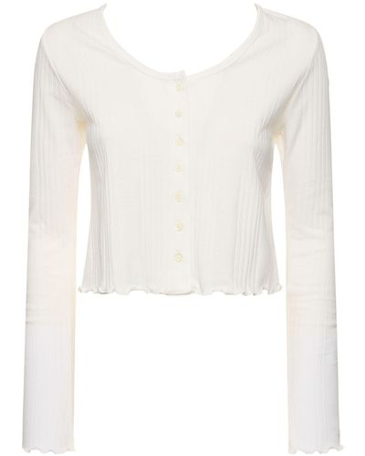 A.P.C. June Cotton Jersey Top - White