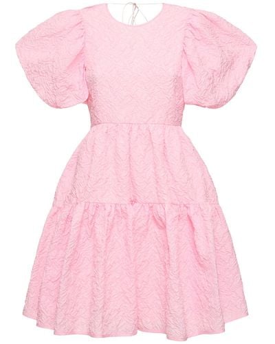 Cecilie Bahnsen Sylvie Puff Sleeve Mini Dress - Pink
