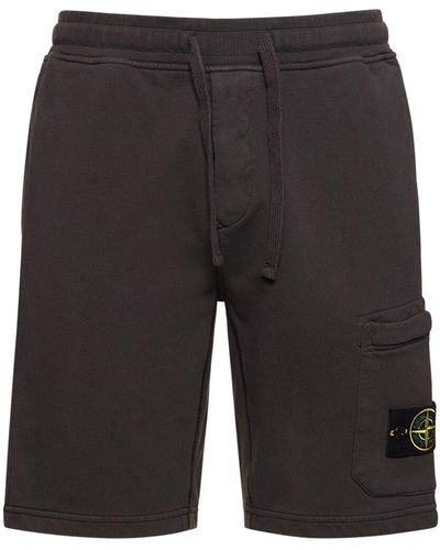Stone Island Shorts in felpa di cotone - Grigio