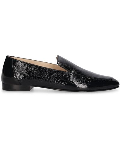 Le Monde Beryl 10mm Soft Patent Leather Loafers - Black