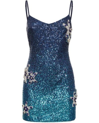 PATBO Sequined Mini Dress - Blue