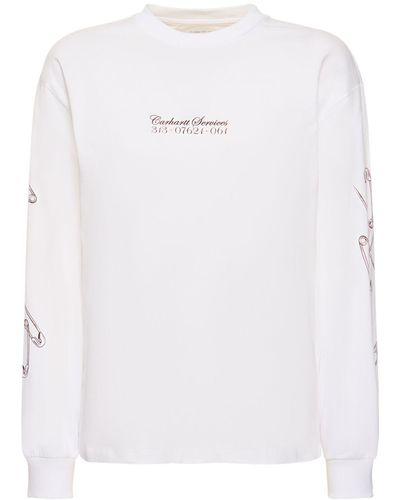 Carhartt Safety Pin Long Sleeve T-shirt - White