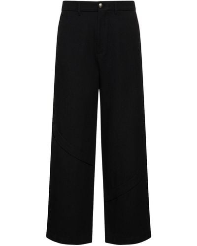 ANDERSSON BELL Camtton Wool Twill Trousers - Black