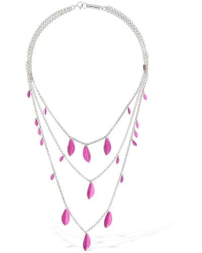Isabel Marant Color Shiny Lea Multi Wire Necklace - Pink