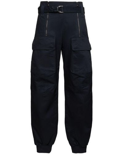 Ferrari Pantalones cargo de algodón - Azul