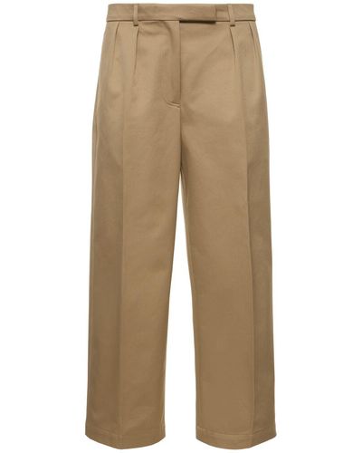 Thom Browne Pantaloni dritti in tweed di cotone - Neutro