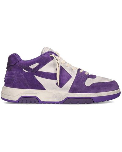 Off-White c/o Virgil Abloh Out Of Office Vintage Suede Trainers - Purple