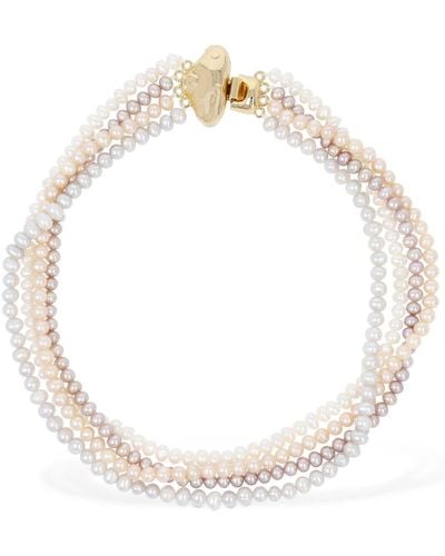 Timeless Pearly Collana con charm fungo - Bianco