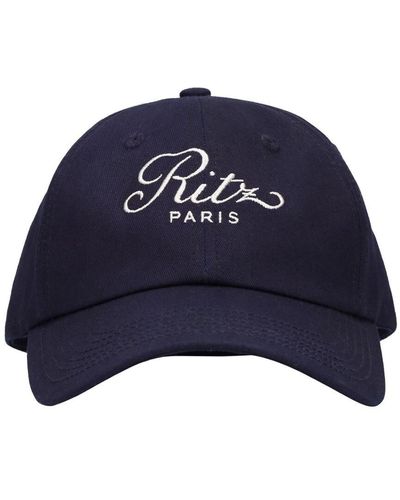 FRAME Cappello Ritz In Cotone Con Logo - Blu