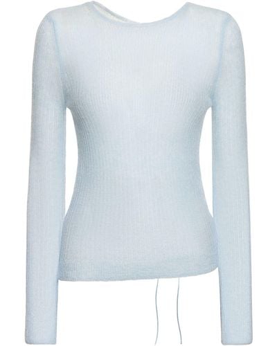 Cecilie Bahnsen Ussi venus mohair blend sweater - Azul