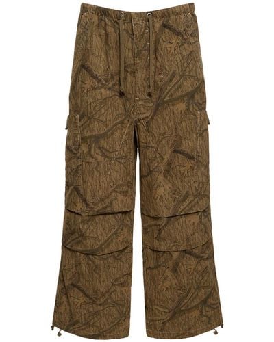 Jaded London Forest Camo Parachute Pants - Green
