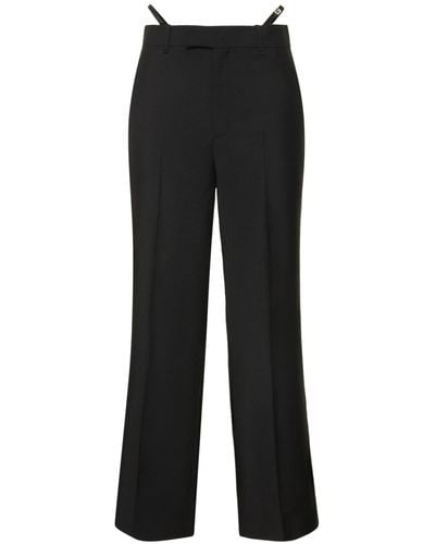 Gucci Wool Mohair Trousers - Black